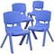 Flash Furniture Blue Plastic Stackable School Chair with 10.5'' Seat Height, PK4 4-YU-YCX4-003-BLUE-GG - alternate 7